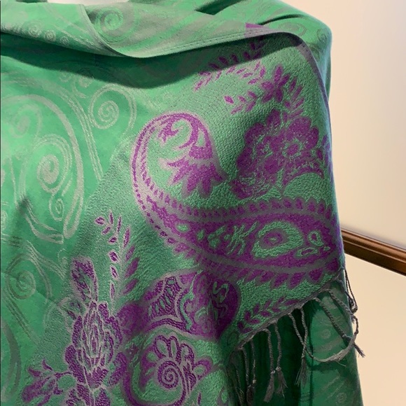100% cashmere Pashmina scarf paisley - Picture 2 of 6